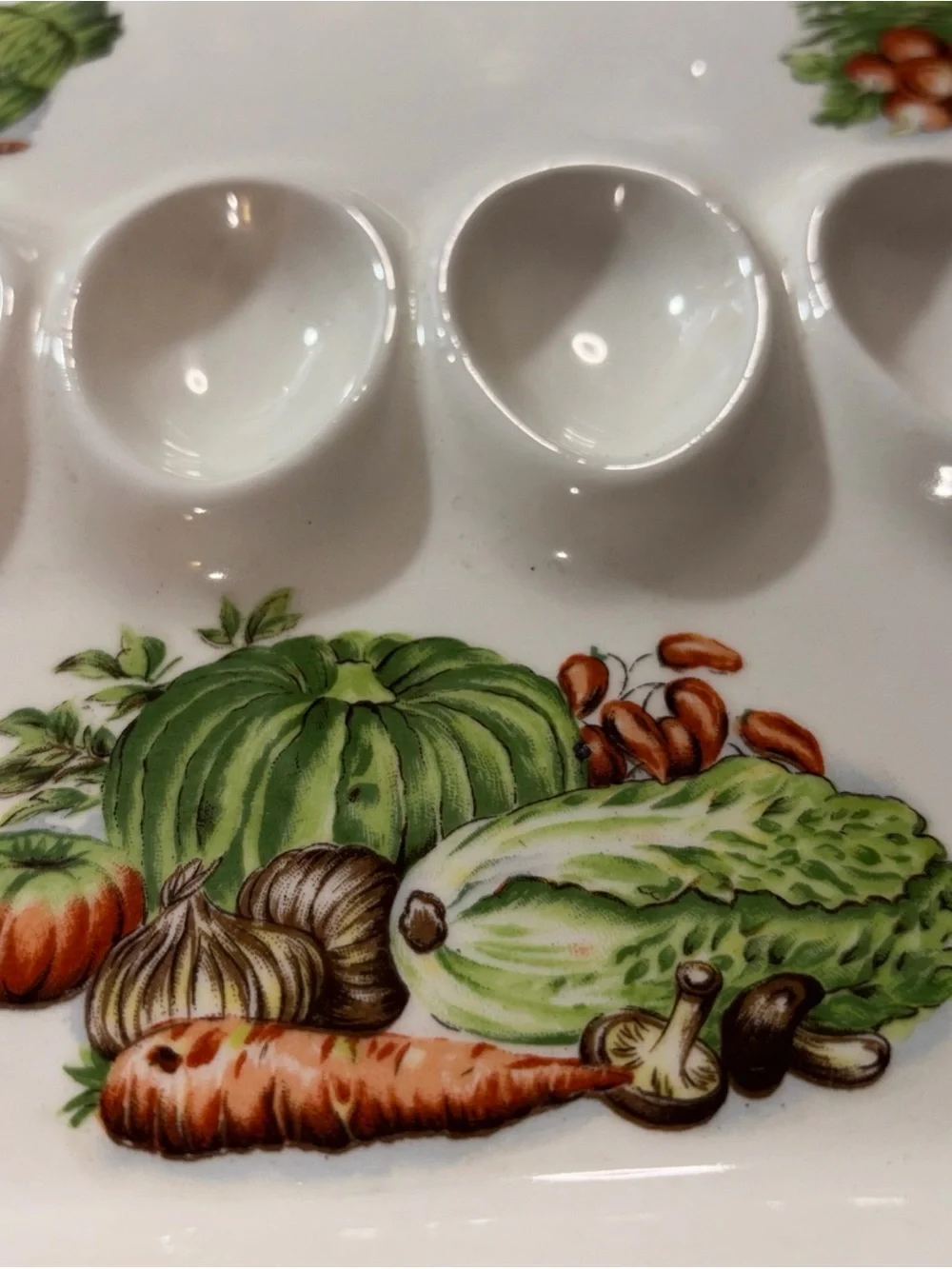 Vintage Deviled Egg Plate Relish Dish Platter Serving Tray
